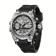 Men's Digital Sport Watch – Multifunction, Dual Display, Durable, with Alarm