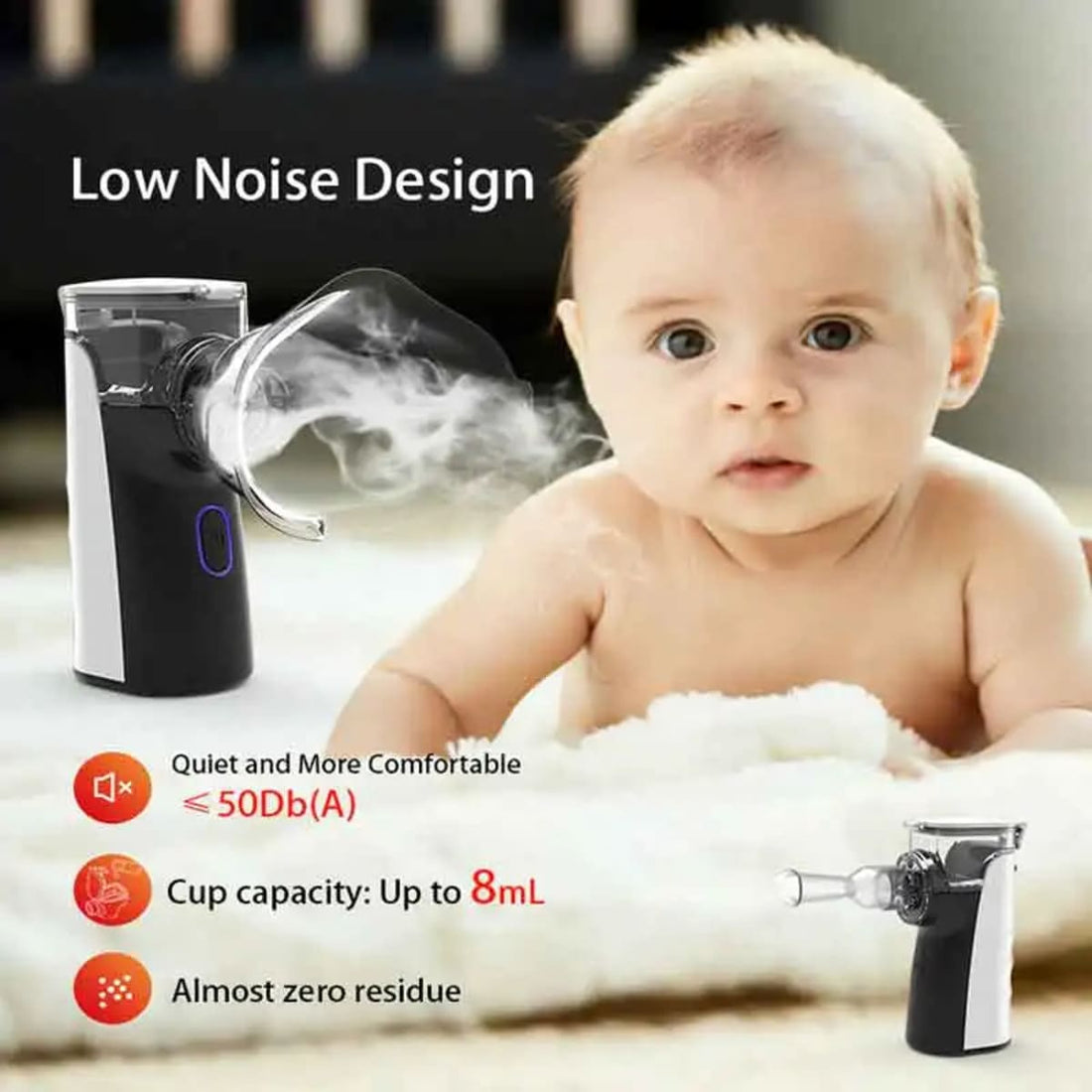 Rechargeable Portable Nebulizer Machine for Asthma and Breathing Relief 46667