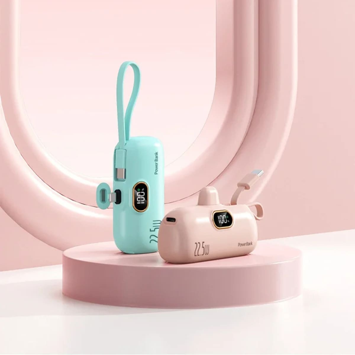 Fast-Charging Portable Power Bank - Handheld USB Type-C and iPhone Charger 1005008148188170-Pink For iPhone-30000mAh-1