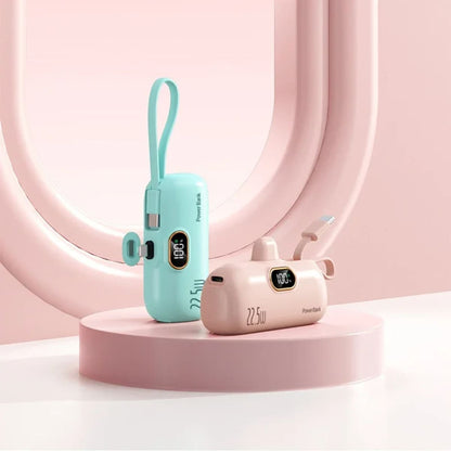 Fast-Charging Portable Power Bank - Handheld USB Type-C and iPhone Charger 1005008148188170-Pink For iPhone-30000mAh-1