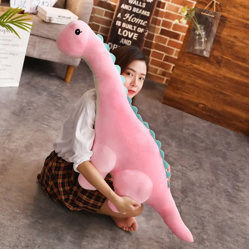 50/80 Cm Long Neck Dino Pillow Plush 3D Stuffed Animal Brachiosaurus 255629