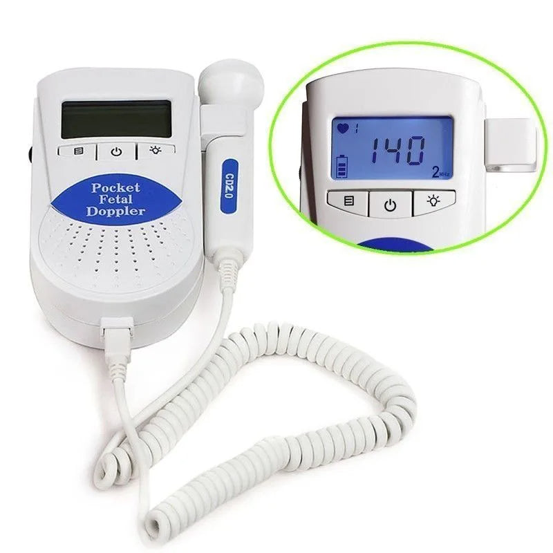 Portable Baby Heartbeat Monitor Pocket Fetal Doppler 8142358347976-al