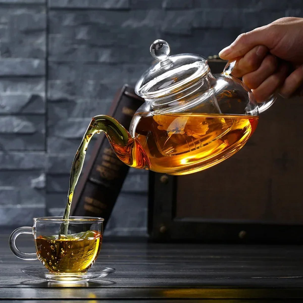 Heat-Resistant Glass Teapots with Infuser for Stove - Elegant, Clear, Modern (400/600/800/1000ml)