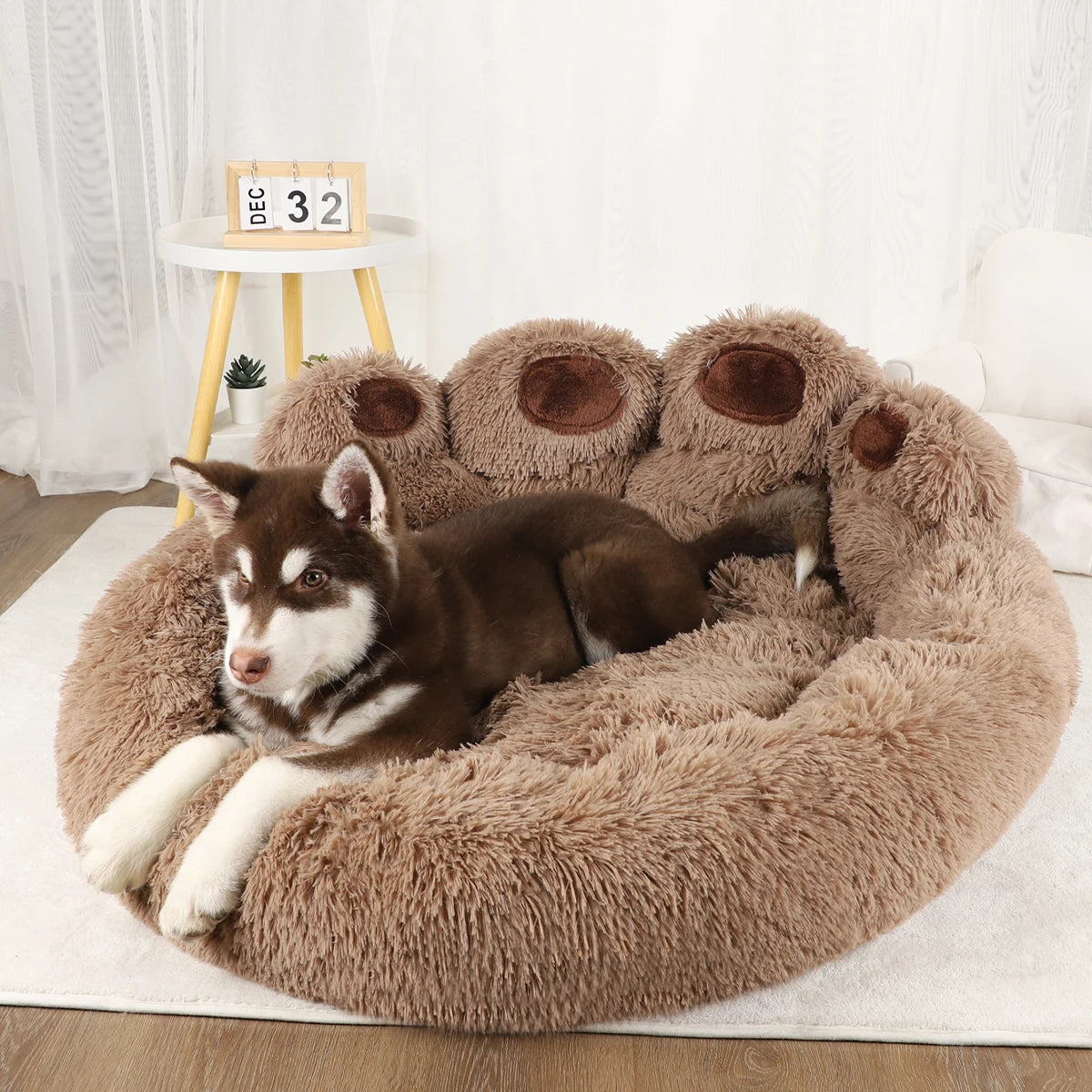 Washable Plush Dog Bed For Small And Large Pets