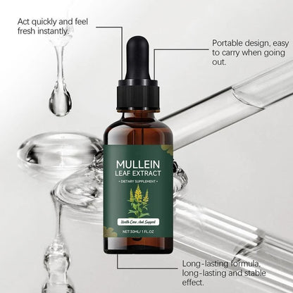 Organic Mullein Drops for Lungs - Asthma Relief & Respiratory Support (60ml) 348839