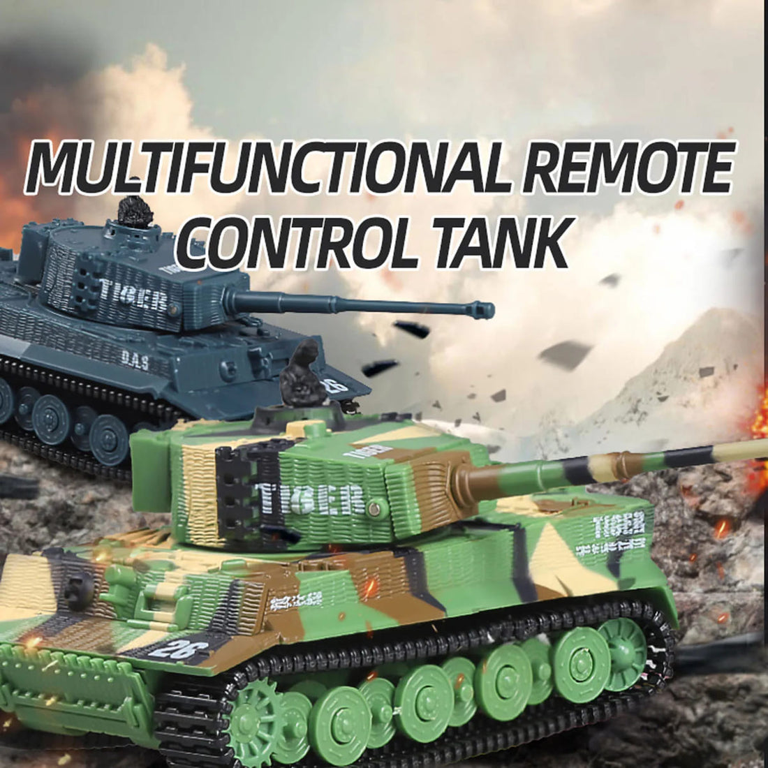 German Remote Control Tiger Tank - 1/72 Scale Army Tank 6+Y 1005007936550497_B