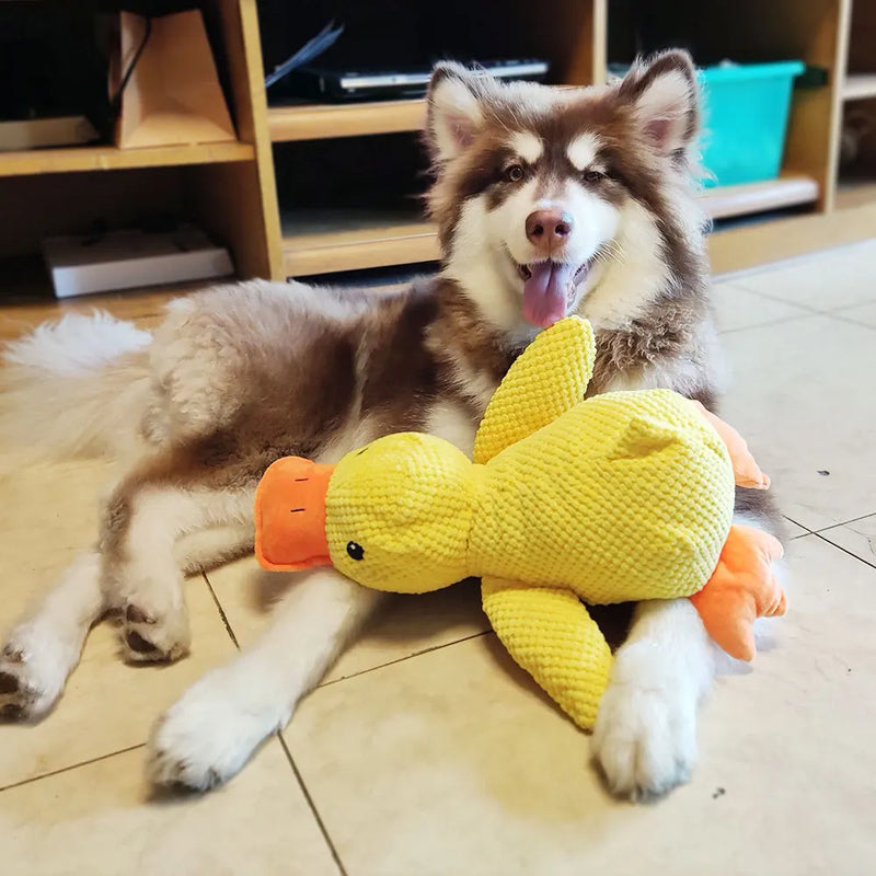 Calming Duck Dog Toy - Safe Chewable Pet Stuff Toy To Relieve Anxiety, Boredom, And Excess Energy 50549966-yellow-s