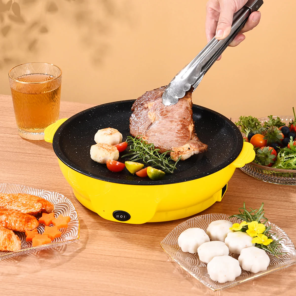 Non-Stick Electric Frypan for Multipurpose Cooking - Round 211321