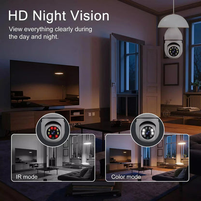 360° Night Vision Light Bulb Camera For Security - Automatic Tracking 262504