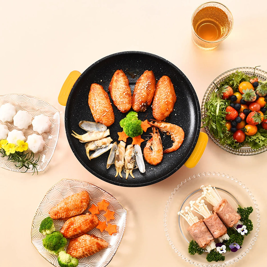 Non-Stick Electric Frypan for Multipurpose Cooking - Round 211321