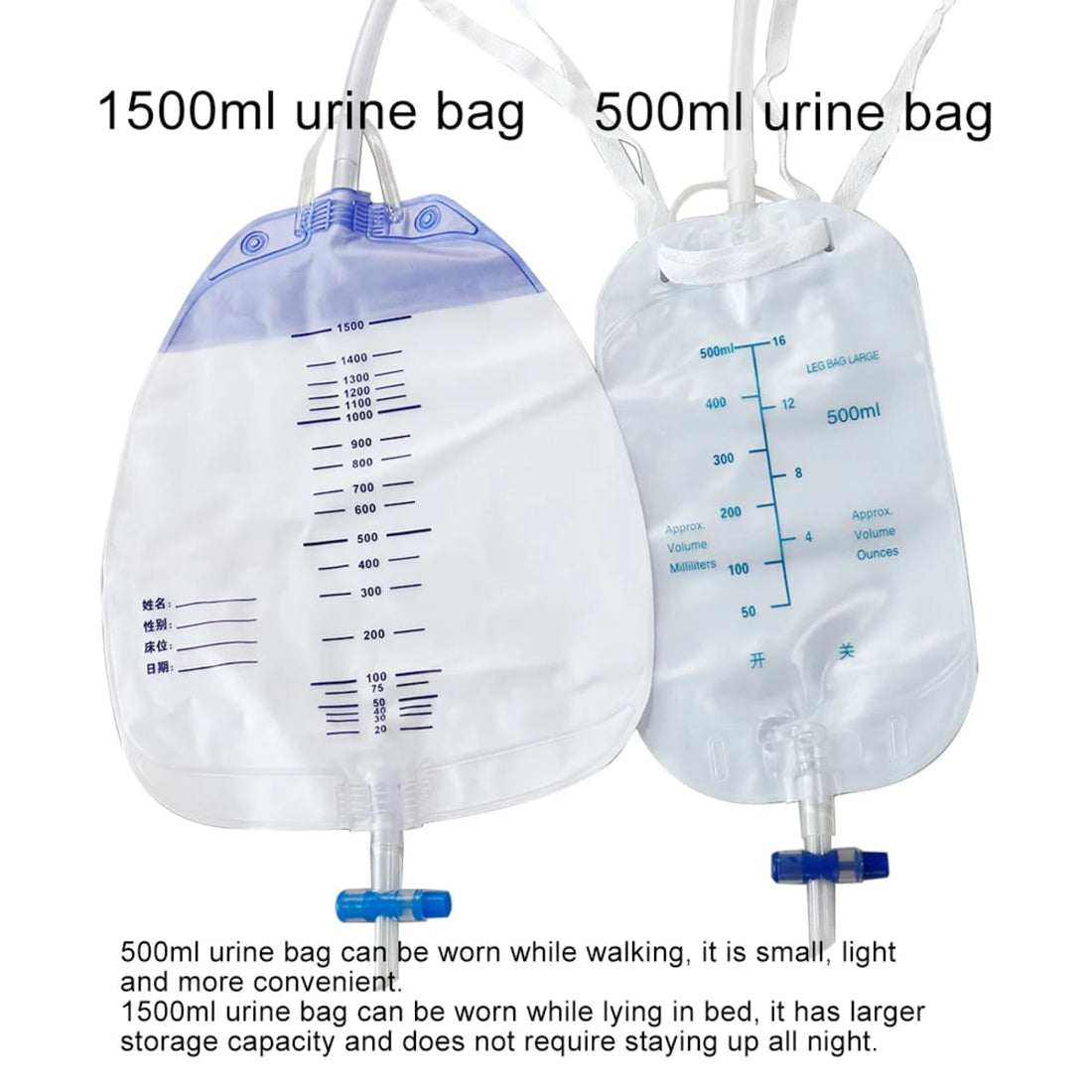 Male Leg Urine Bag - Wearable and Portable Collector 338944