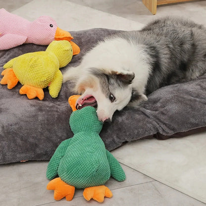 Calming Duck Dog Toy - Safe Chewable Pet Stuff Toy To Relieve Anxiety, Boredom, And Excess Energy 50549966-yellow-s