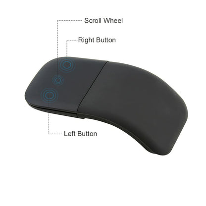 Silent Click Arc Mouse with Bluetooth Wireless and Foldable Design 1005006349266311-al