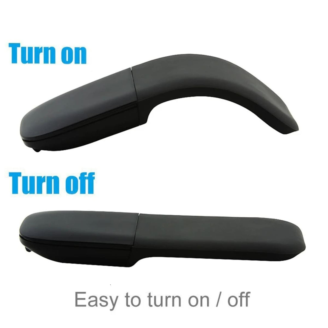 Silent Click Arc Mouse with Bluetooth Wireless and Foldable Design 1005006349266311-al