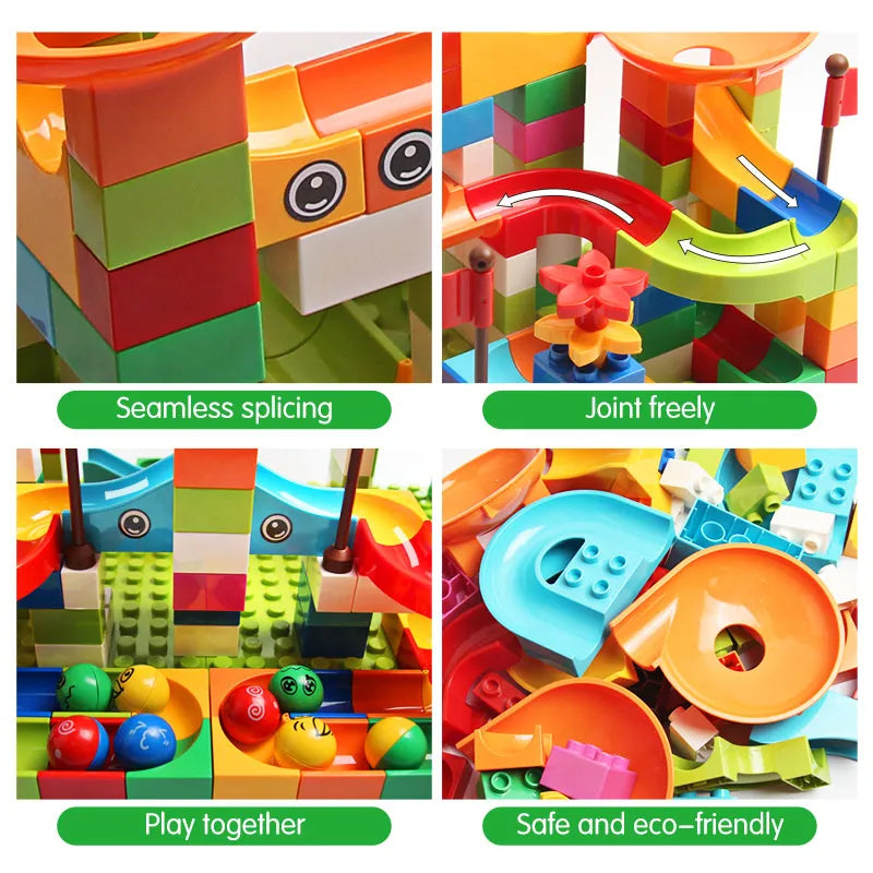 Marble Race Run Big Block Compatible Building (77-231 PCS) 189134-154