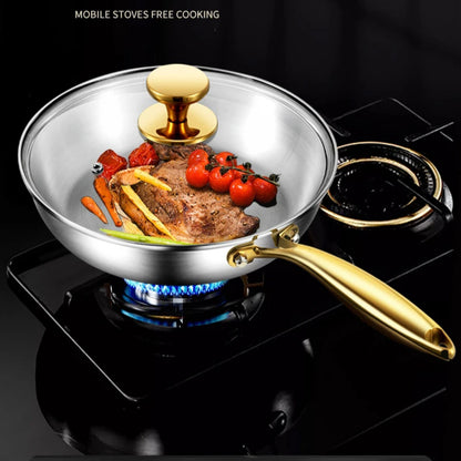 316 Stainless Steel Frying Pan – Heavy Duty, Uncoated & Non-Toxic
