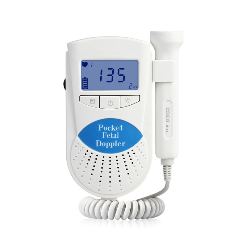 Portable Baby Heartbeat Monitor Pocket Fetal Doppler 8142358347976-al