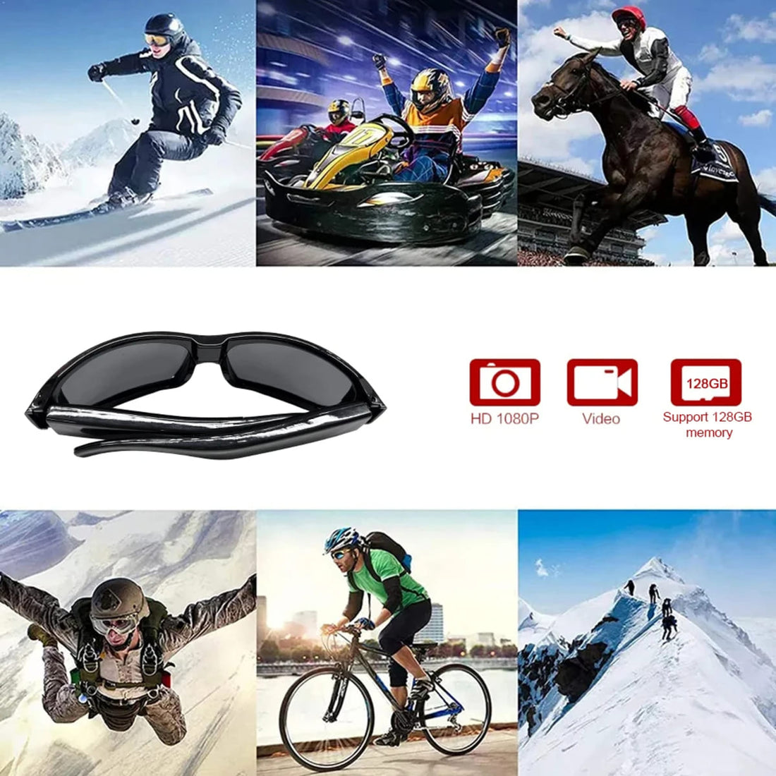 Professional Video Recording Eyeglasses - Full HD with Audio Recording 46898