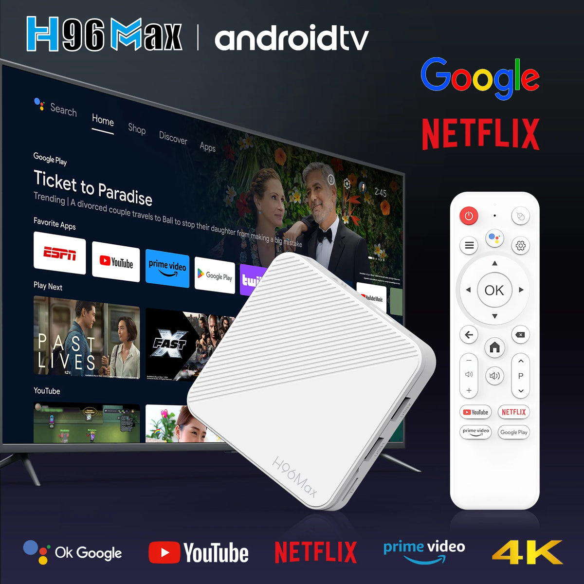 4K Smart TV Box for Movies - WiFi 6, Bluetooth 1005008051529449-al