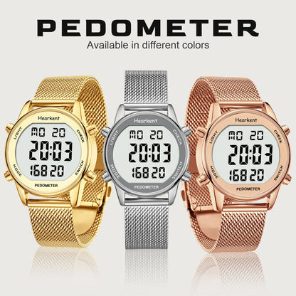 Calorie Tracker Women's Digital Watch – Pedometer, Waterproof Design