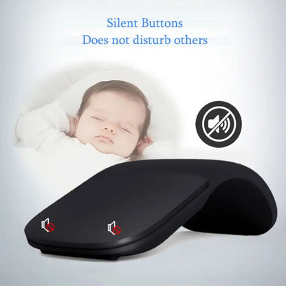 Silent Click Arc Mouse with Bluetooth Wireless and Foldable Design 1005006349266311-al