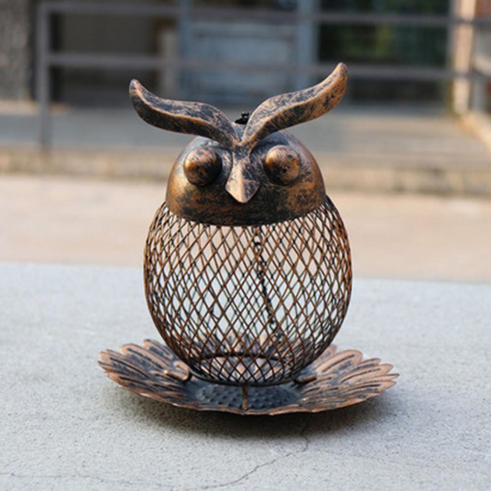 Iron Owl Hummingbird Feeder For Outdoor Courtyards