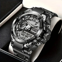Men's Digital Sport Watch – Multifunction, Dual Display, Durable, with Alarm