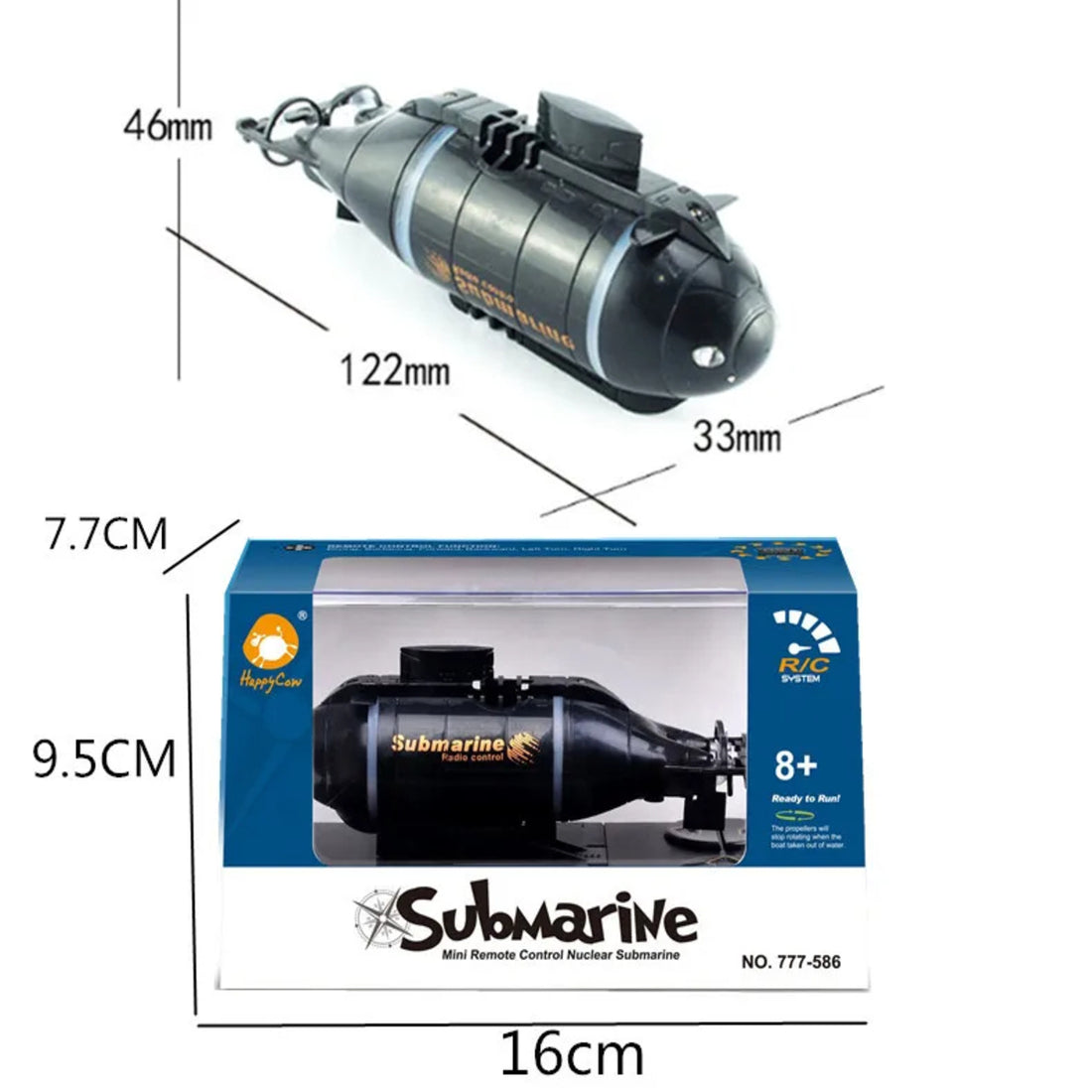 Electric Remote Control Submarine for Pool - Underwater mini Toy 1005005877195107_black