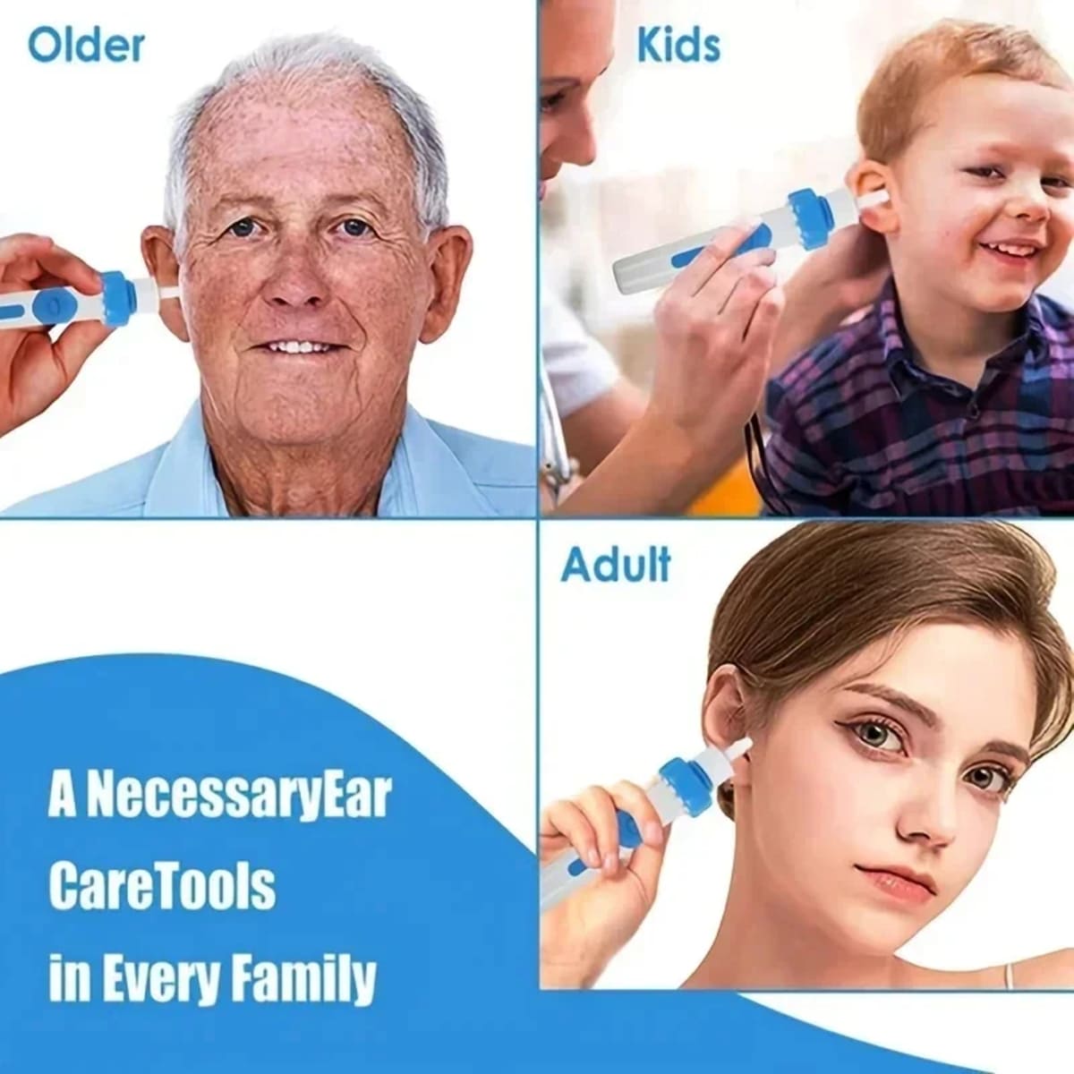 Electric Ear Wax Remover with Suction - Soft Silicone, Cordless & Reusable 1005007461790593-al