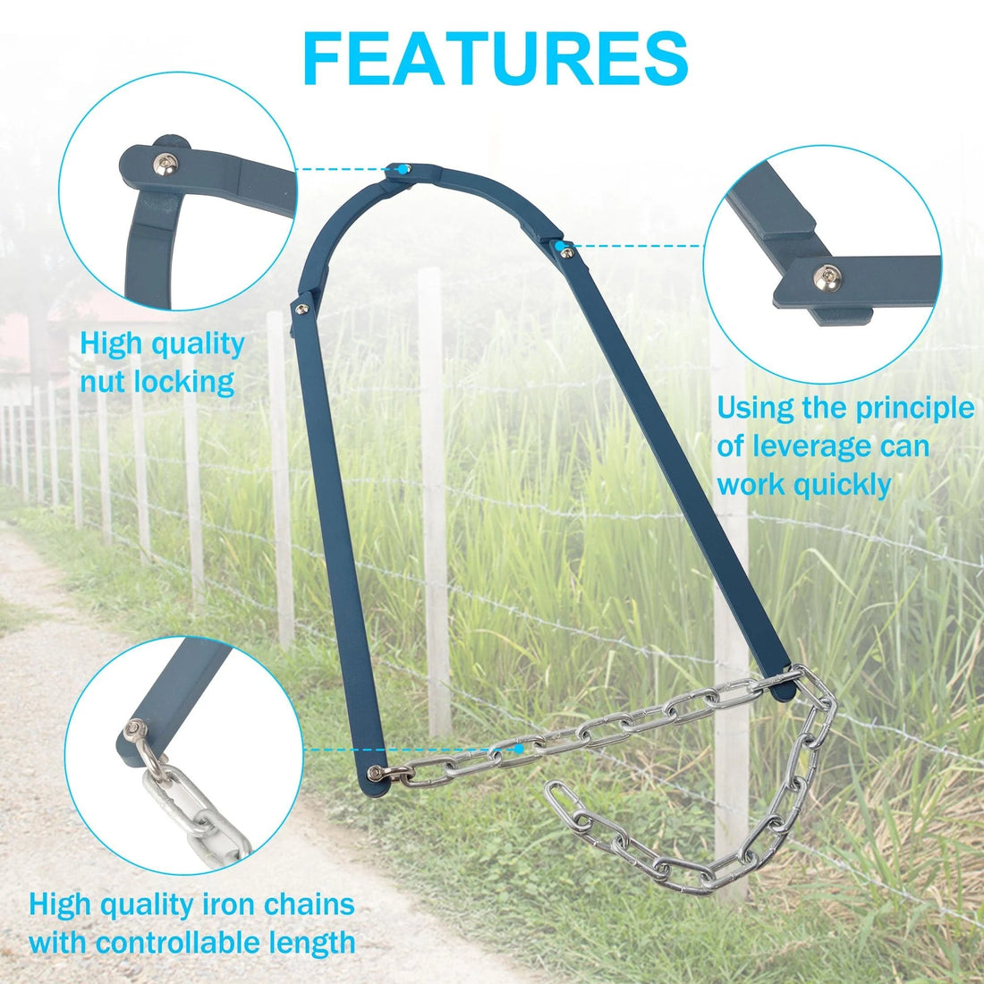 Manual Fence Repair Retainer Ensuring Stable Structural Support During Outdoor Maintenance Work 8076386500743-1