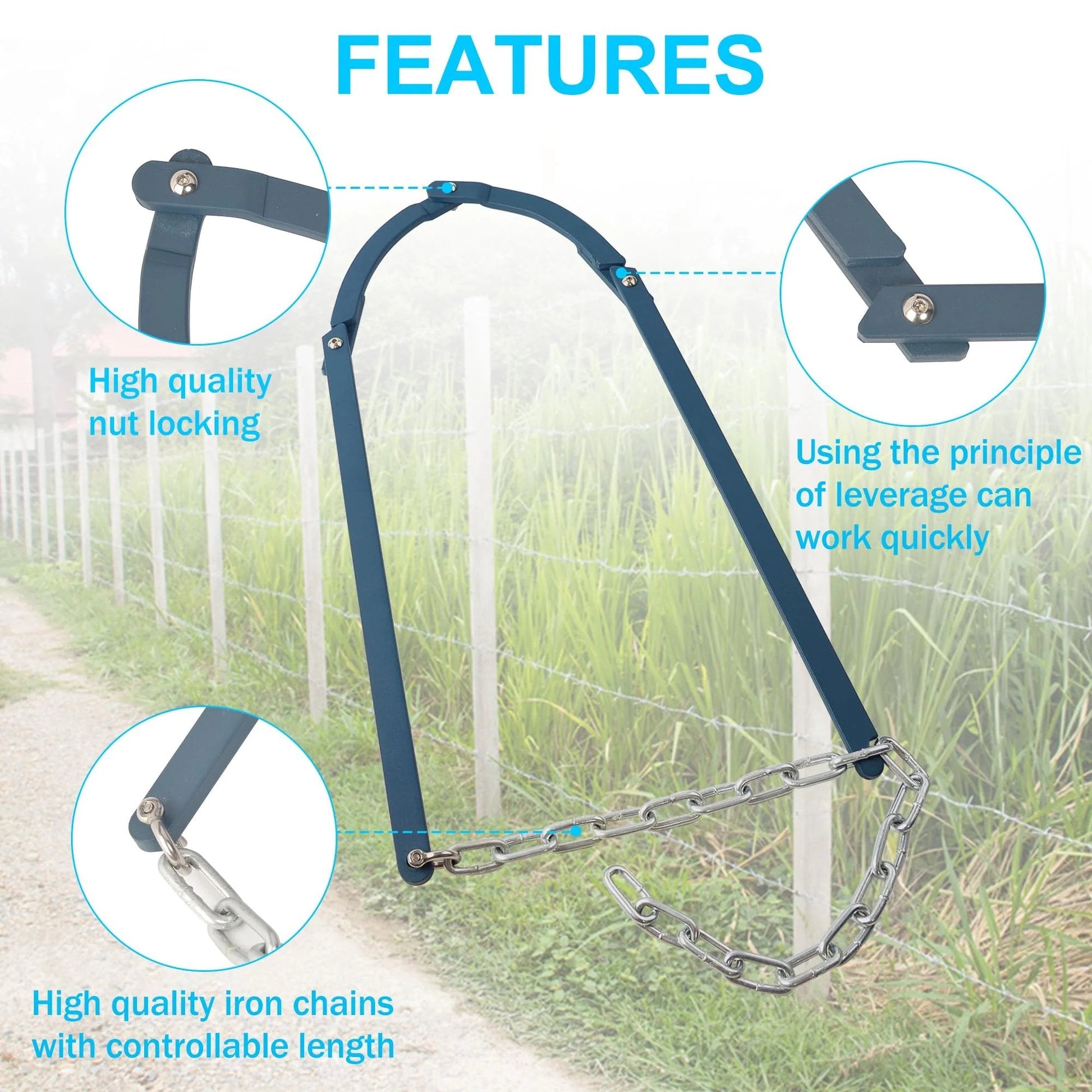 Manual Fence Repair Retainer Ensuring Stable Structural Support During Outdoor Maintenance Work 8076386500743-1