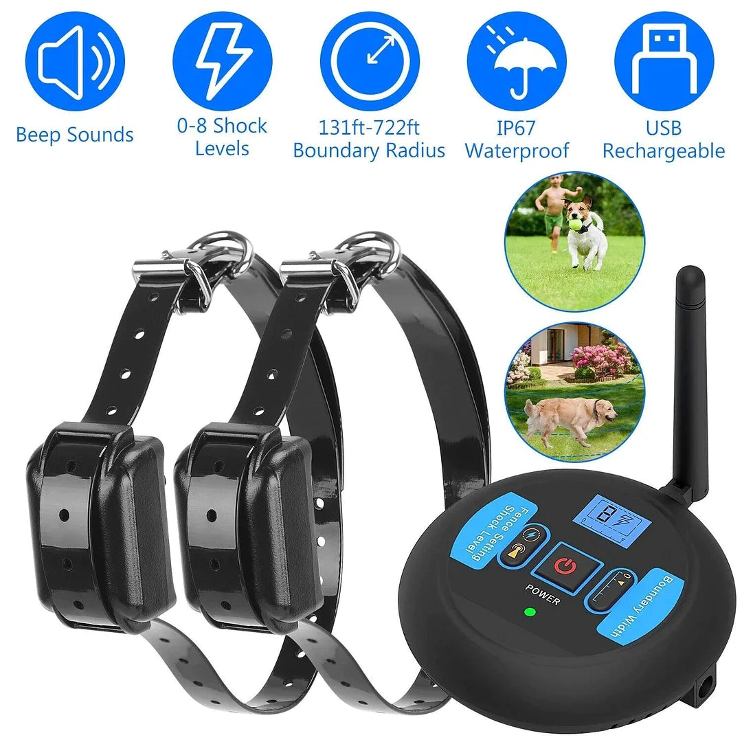 2-In-1 Wireless Dog Fence &Amp; Outdoor Training Collar, Dog Containment System