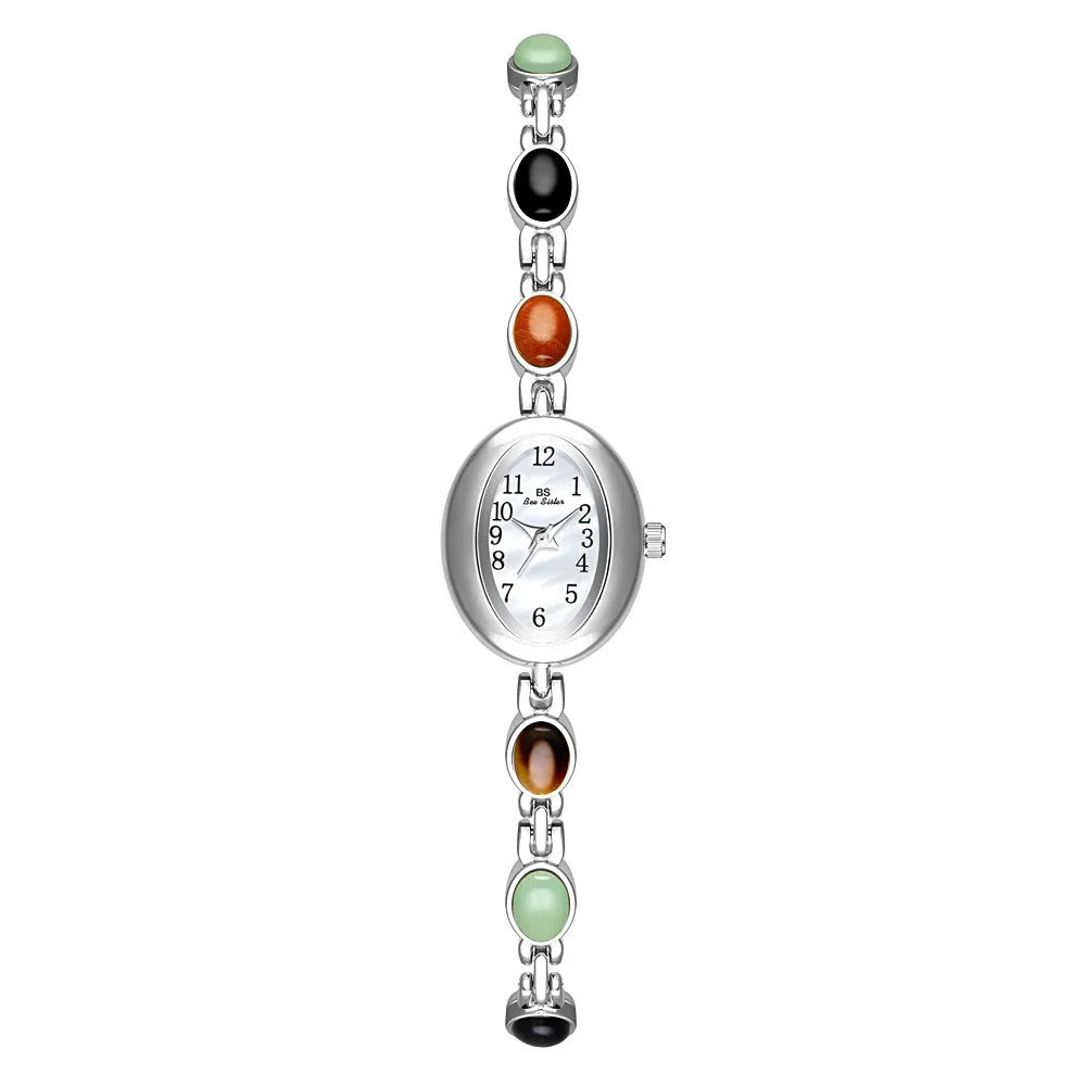 Elegant Vintage Gold Women's Quartz Wristwatch Bracelet