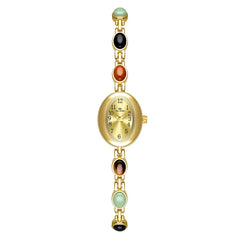 Elegant Vintage Gold Women's Quartz Wristwatch Bracelet