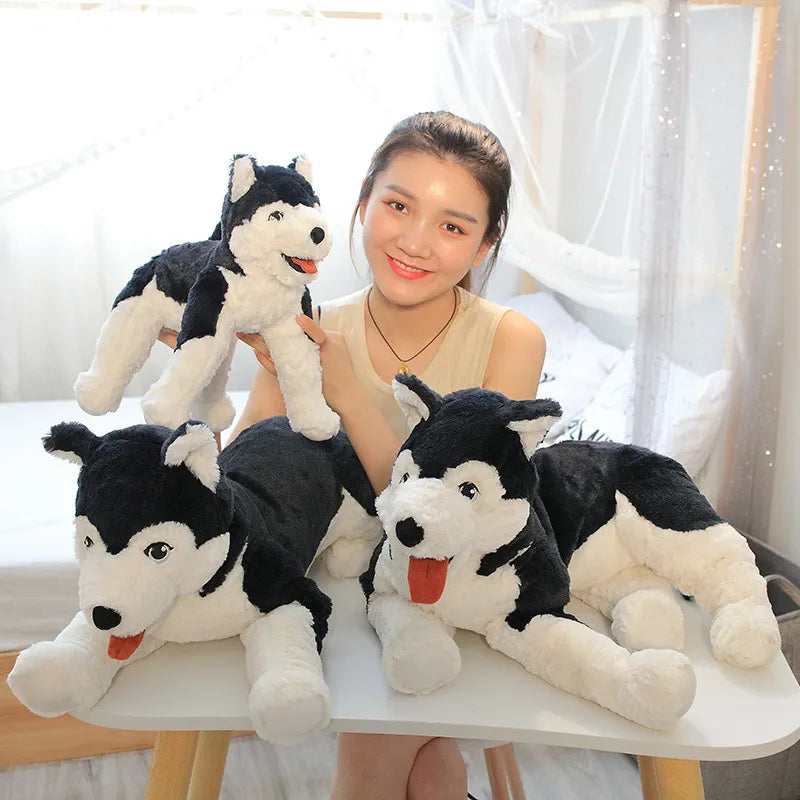 Stuffed Realistic Husky Plush Toy