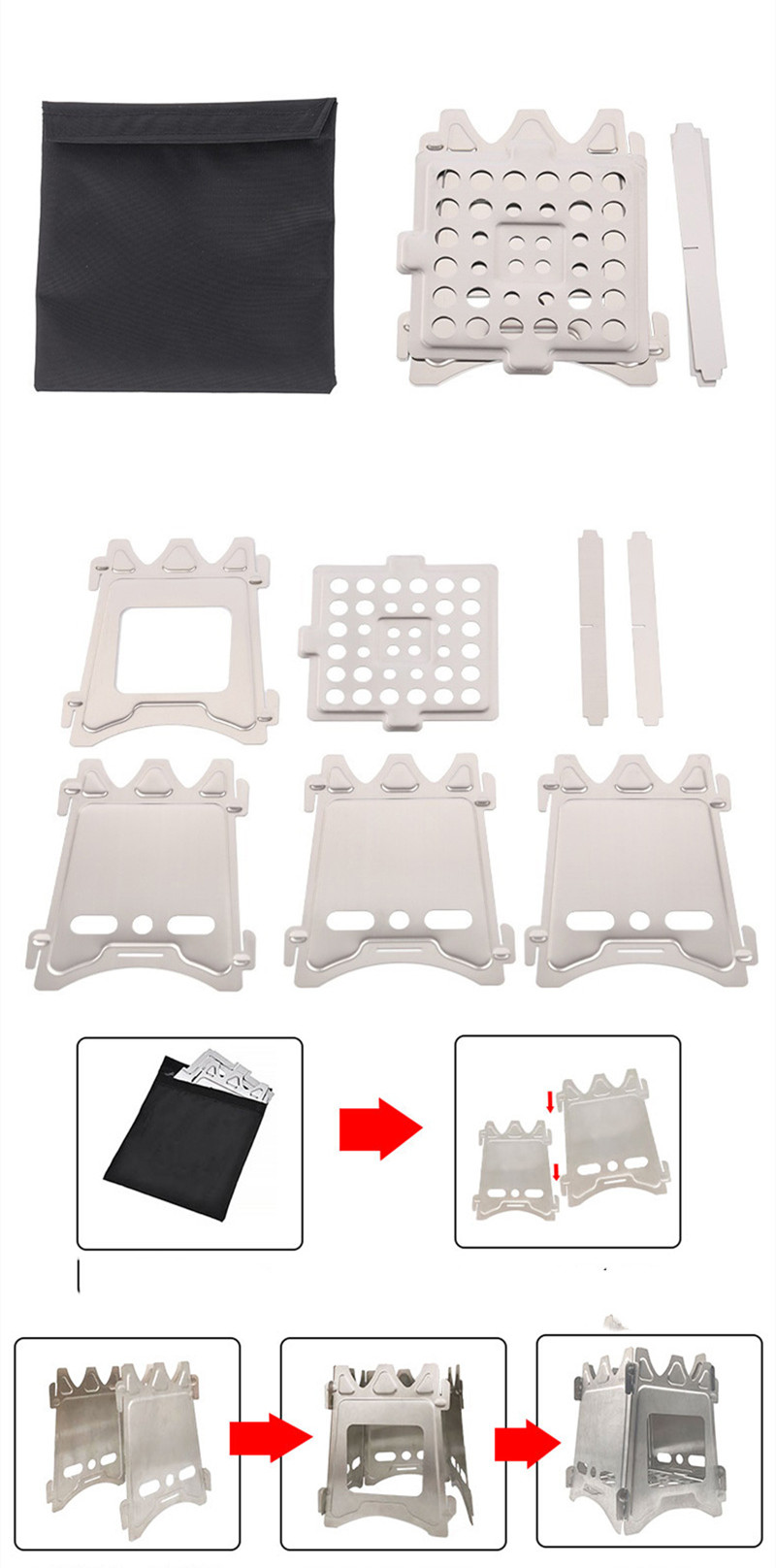 Folding Titanium Wood Stove