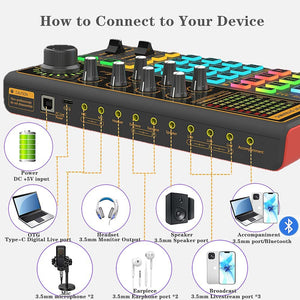 Voice Changer Live Board Sound Mixer Multiple Effects Streaming And Recording