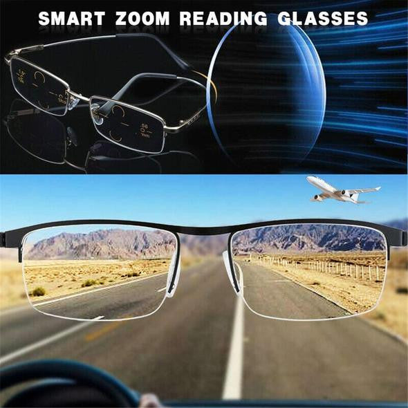 Titanium Multifocal Reading Glasses With Blue Light Protection