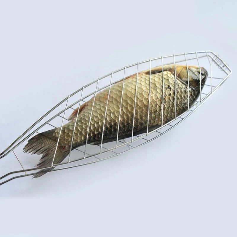 Stainless Steel Fish Grill Basket For Cooking