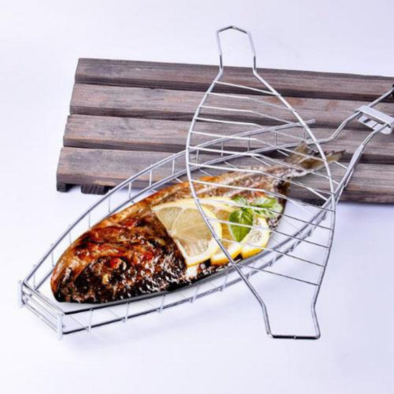 Stainless Steel Fish Grill Basket For Cooking