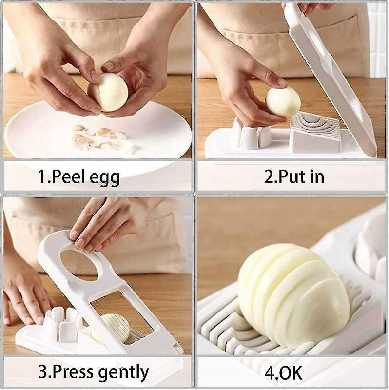 Stainless Steel Egg Slicer - Hard Boiled Eggs Cutter 8142541586632-spf