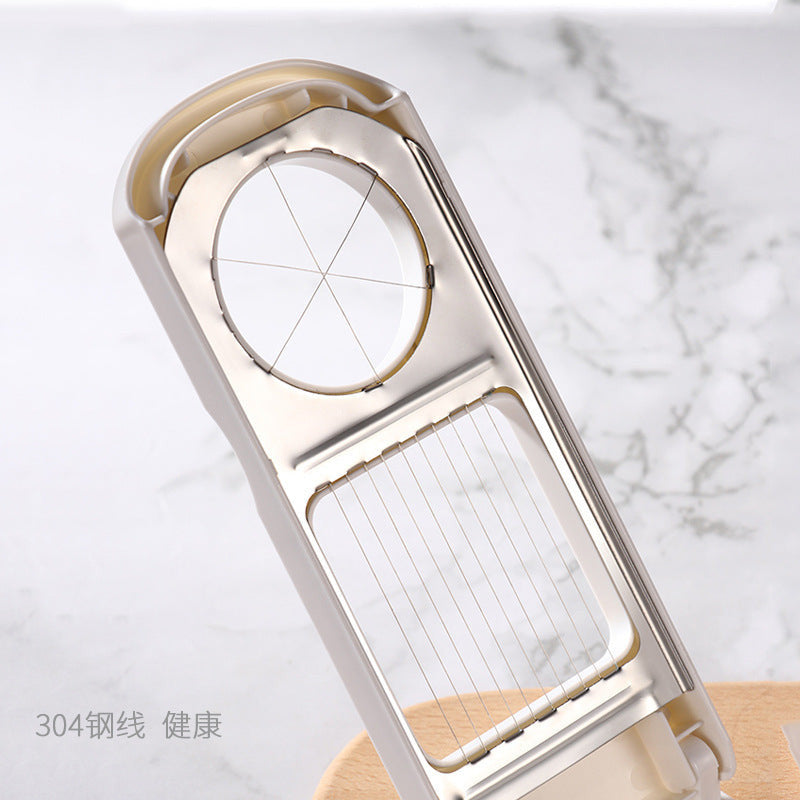 Stainless Steel Egg Slicer - Hard Boiled Eggs Cutter 8142541586632-spf