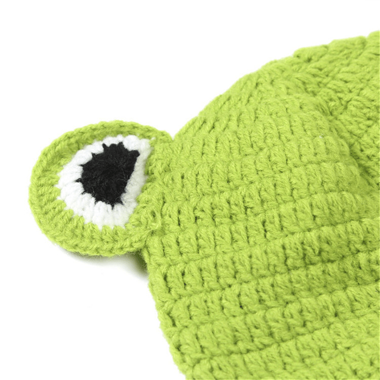 0-12 Months Frog Crochet Pattern Baby Beanie + Bloomer Set 8142382760136-al