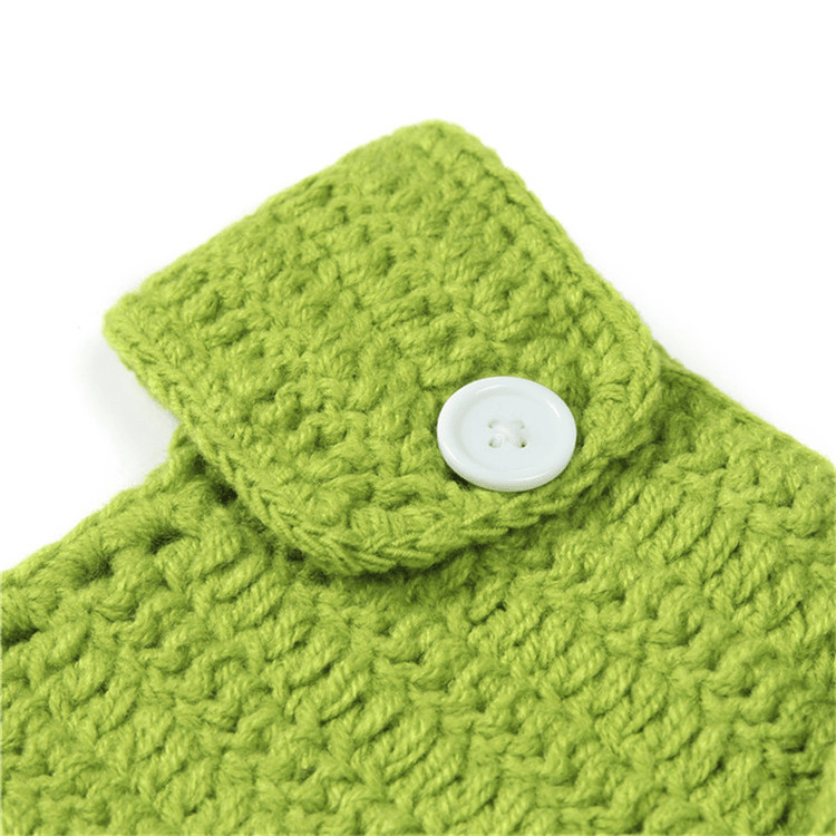 0-12 Months Frog Crochet Pattern Baby Beanie + Bloomer Set 8142382760136-al