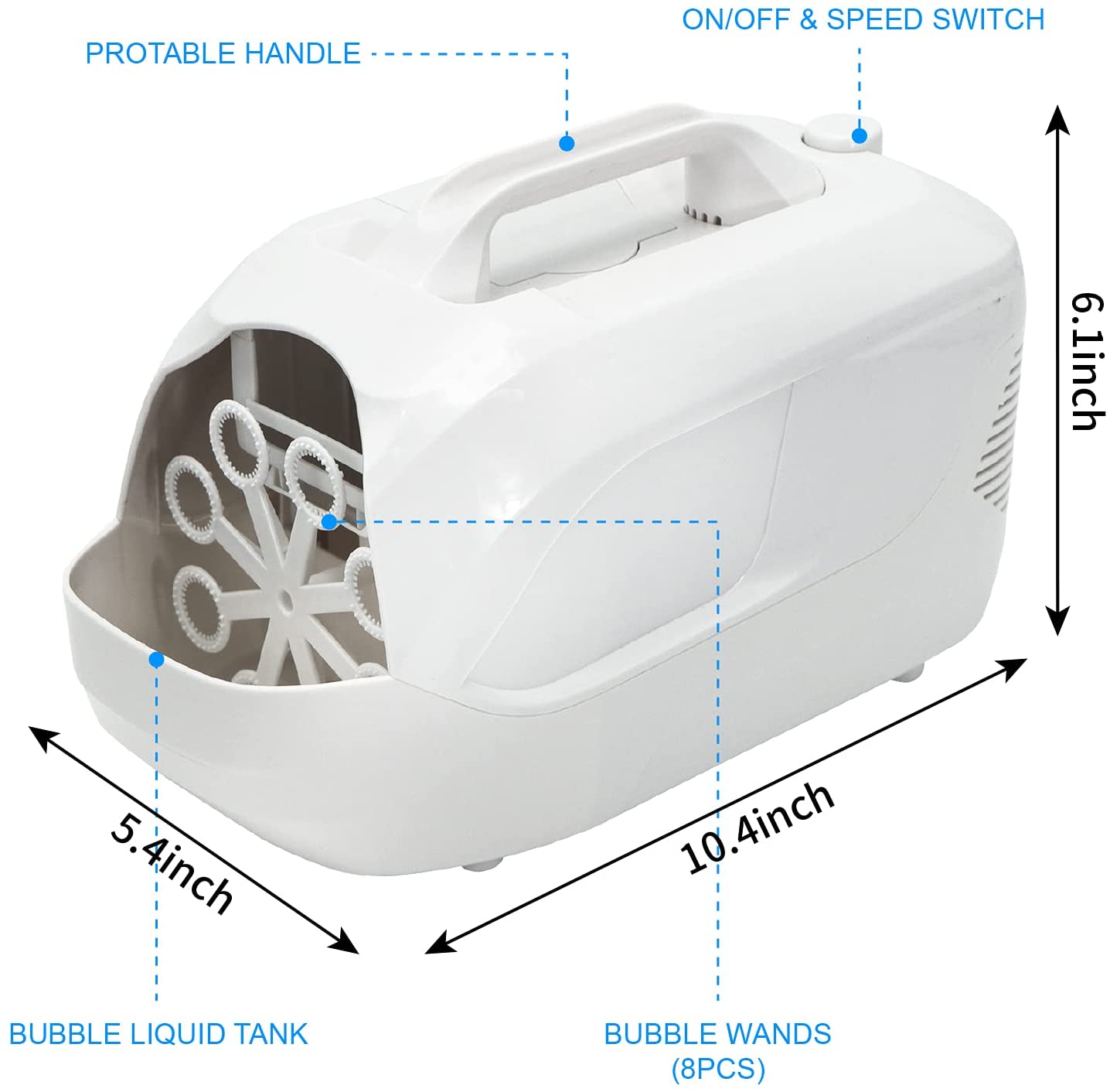 White Bubble Machine Blower Auto Durable