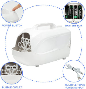 White Bubble Machine Blower Auto Durable