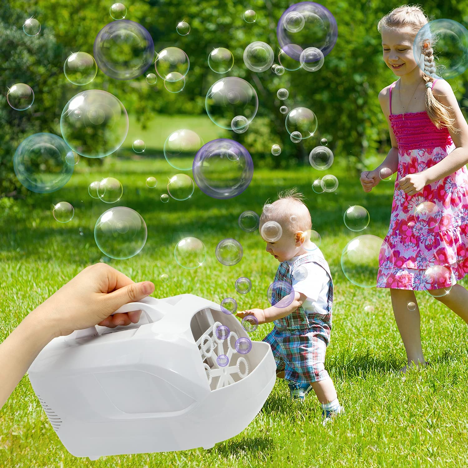 White Bubble Machine Blower Auto Durable