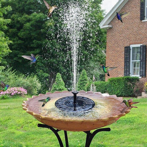 Solar Powered Bird Bath Water Fountain Pump - Garden And Pond