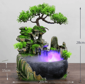 Indoor Tabletop Water Garden Relaxation Waterfall Fountain