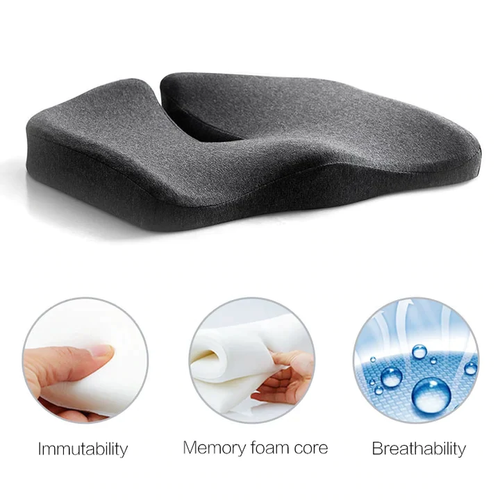Office Chair Cushion - Premium Soft Hip Support Pillow For Long Sitting